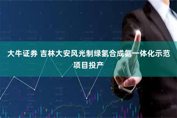 大牛证券 吉林大安风光制绿氢合成氨一体化示范项目投产